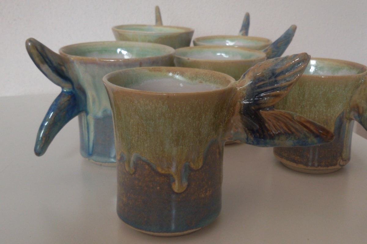 Stoneware Fish Tail Cups